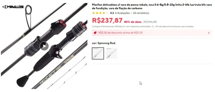 Vara de pesca Mavllos Delicacy ( Ultralight - Ajing )