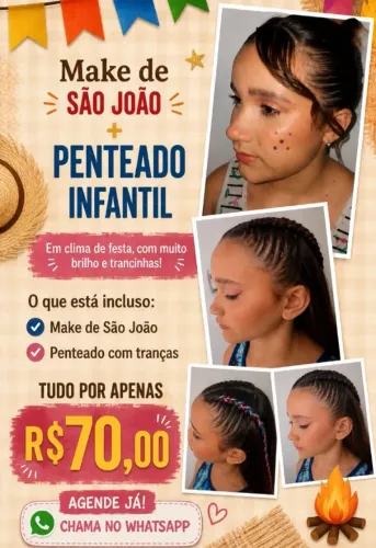 MAQUIAGEM JUNINA (Adulto e Infantil)