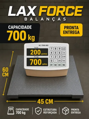 Balança digital 600 kg plataforma 45 x 60 sem mastro pronta entrega