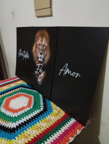 Combo Decorativo - Amor ? Fé ? Gratidão 40x60cm