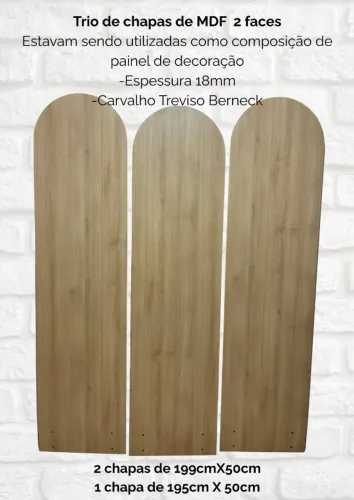 Painéis decorativos MDF Berneck 18mm - LOTE