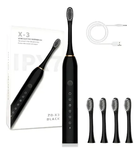 Escova Inteligente IPX7 com 4 Cabeças de Reposição à Prova D'água Ultrassônica