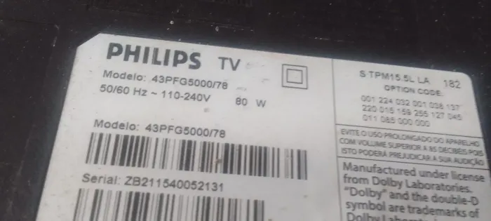 Placas da fonte e principal Philips 43