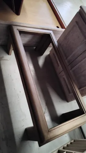 Mesa de centro para vidro, maciça