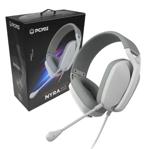 Headset Gamer Nyra White Ghost P2 Microfone Destacável Pcyes - Hgnywg *ENTREGA GRÁTIS*