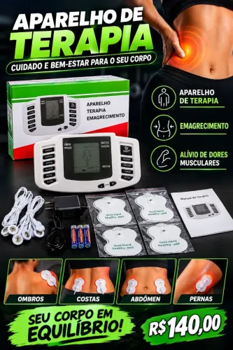 Massageador tens para alivio de dores musculares,emagrecimento e terapia / SUPER PROMOÇÃO