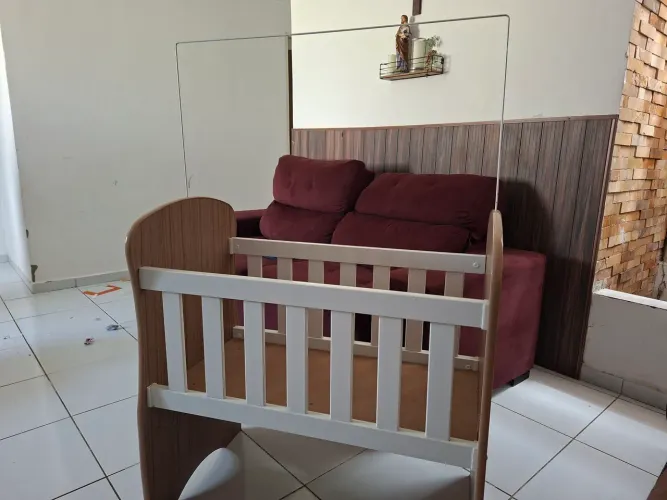 Mini berço + colchão ( Quase não foi usado)