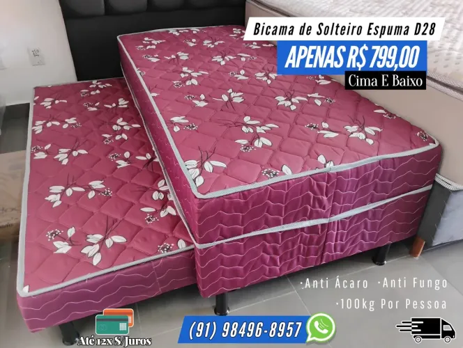 BICAMA SOLTEIRO ESPUMA D28