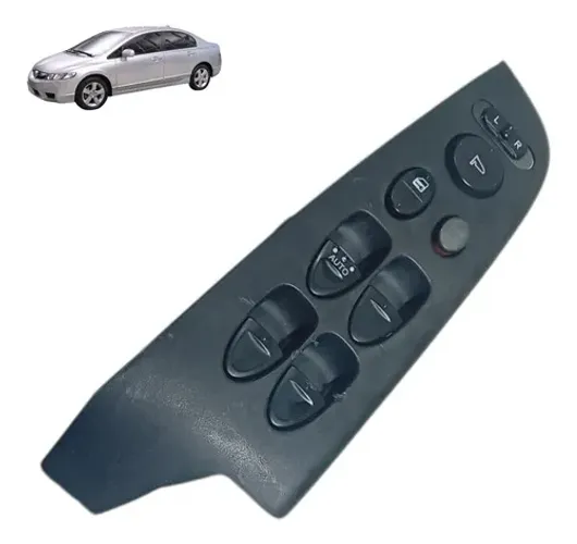 Comando Botao Vidro Eletrico Esquerdo Honda Civic 2006 2011