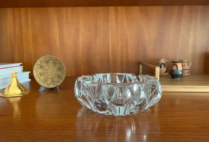 Cinzeiro cristal lapidado