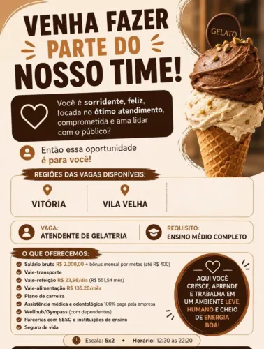 Atendente Gelateria