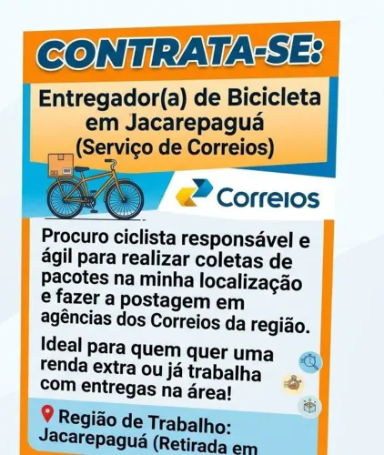 Contrato entregador com bicicleta 