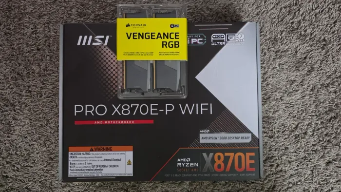 Kit Upgrade 9900x + X870E-P MSI PRO + 32gb Corsair Vengeance 6000mhz