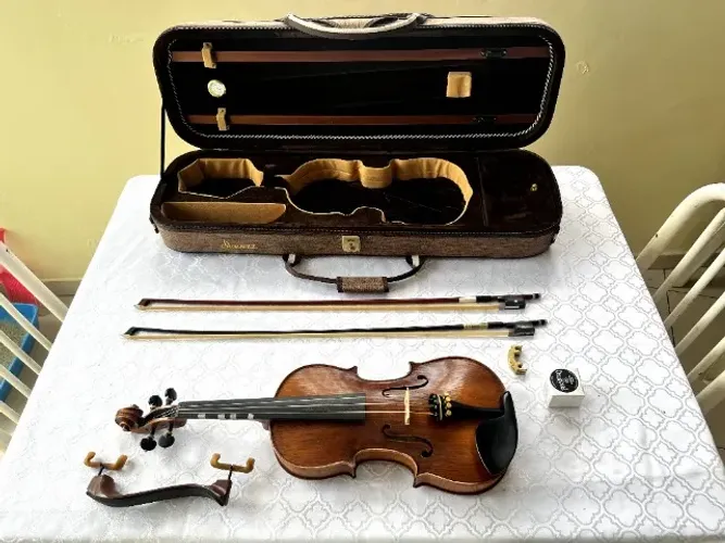 Violino Orquezz Artesanal 2021 Completo + Estojo Luxo Higrômetro + Breu Pirastro + 2 Arcos