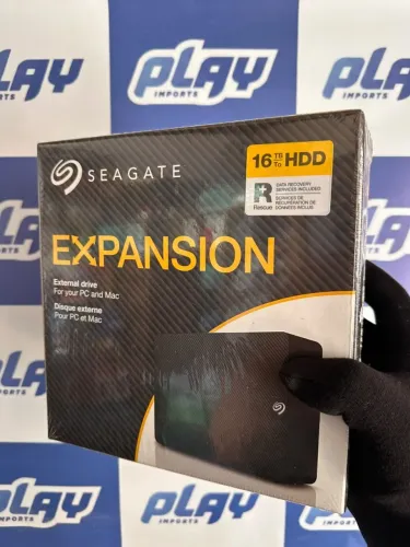HD Externo Seagate Expansion 16TB USB 3.0 Preto STKP16000400 Novo Com Garantia