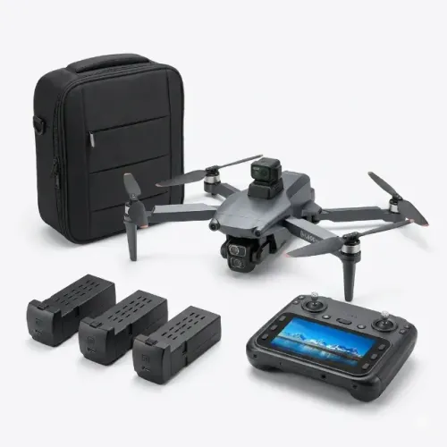 Drone Profissional L6001 Pro 4K ? Controle com Tela HD + 3 Baterias + GPS