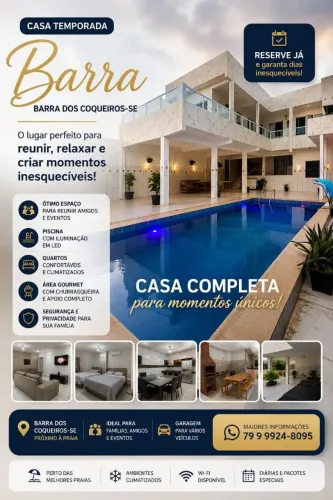 Casa temporada na Barra