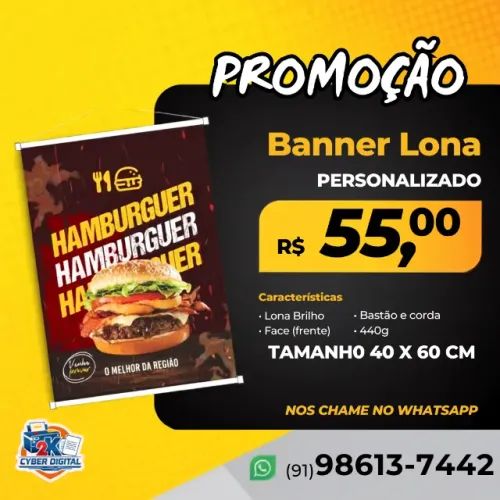 BANNER PERSONALIZADO ? SUA PROPAGANDA EM DESTAQUE!
