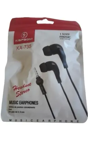 Fone de ouvido kapbom P2 KA-735 com fio (SEM microfone)