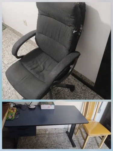 Mesa de estudo + cadeira giratória 