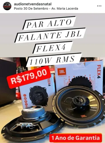 Par De Alto Falante Jbl Flex4 6 ou 5 Polegadas 110w Rms Fone Porta Bob Carro Veicular Som