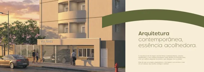 Via Appia Residence Apartamento com 2 Quartos e Área de Convivência
