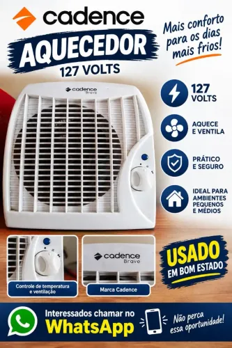 Aquecedor e ventilador Cadence 127 volts