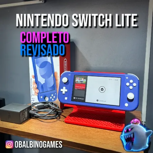 Nintendo Switch Lite - Desbloqueado, Completo e Revisado.