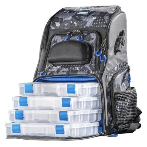 Mochila de pesca Marine com 4 caixas