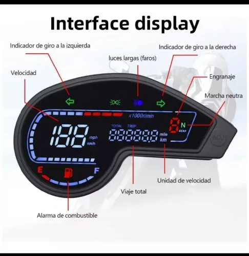 Painel Digital Honda NXR125 /NXR150 bros150 ES KS MIX 2003-2014/ Xr250/ Baja250 / XTZ125