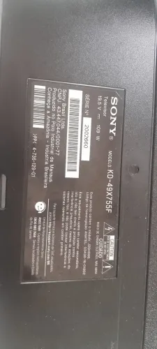 tv sony 49x755f defeito barramento de.leds 