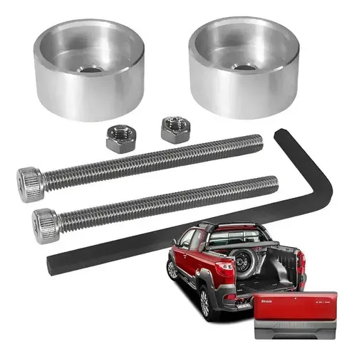 Kit Trava Antifurto Da Tampa Caçamba Traseira Fiat Strada