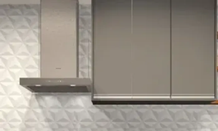 Armário Planejado Superior de Cozinha MDF Chumbo - Perfil em Alumínio