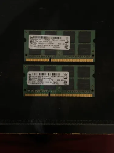 Duas Memória RAM  8GB DDRL 3 (NOTEBOOK) 