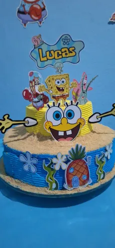 Bolo tema bob esponja 