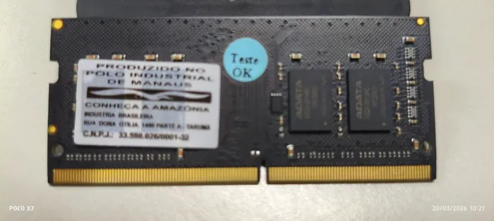PENTE MEMÓRIA DDR4