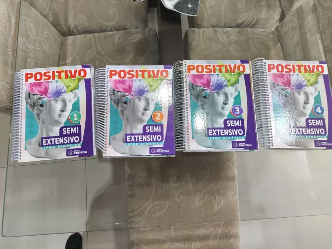 Coleção Positivo Semiextensivo completa 1 ao 7 + apoios oficiais, pouco usada