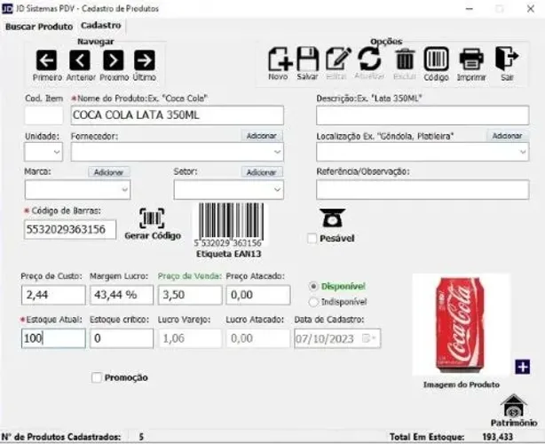 Sistema para mercadinhos, depósitos e todos os tipos e lojas pdv não fiscal