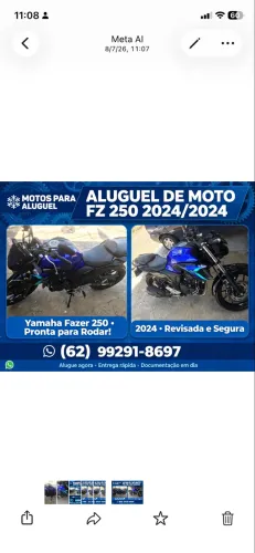 Alugo fazer 250 2024