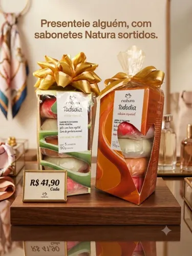 Sabonetes Natura sortidos