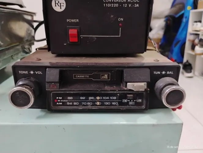 Toca-Fitas Vintage TKR CRF-150M + Fonte Conversora 12v