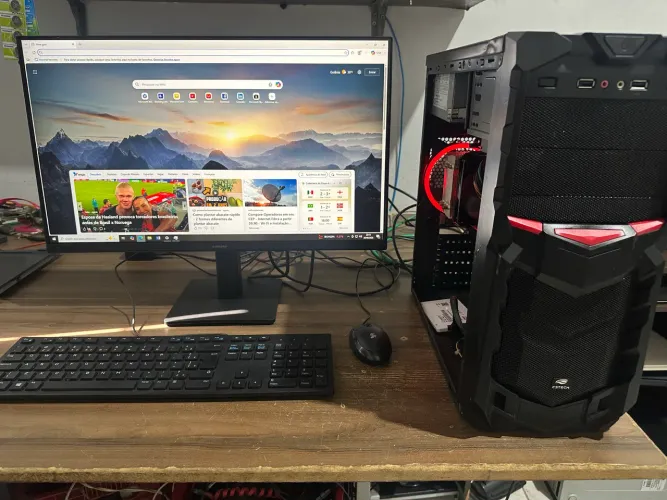 Computador xeon gamer basico vga1 gb com ssd tela 24 polegadas loja fisica 
