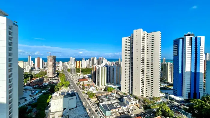 APARTAMENTO VISTA MAR DEFINITIVA C 03 QUARTOS SENDO 01 SUÍTE + DCE C 02 VAGAS DE GARAGEM
