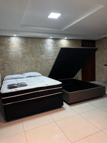 Cama baú casal NOVO 1.38x1.88 entrego