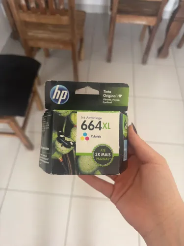 cartucho de tinta colorida original HP 664 de alta capacidade 8 ml