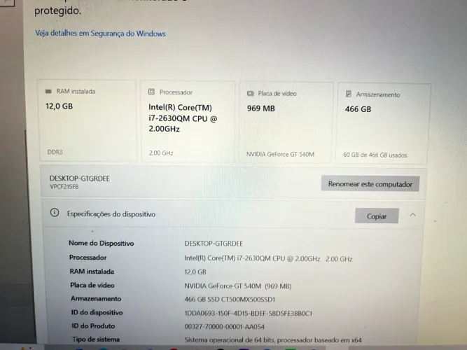 Notebook Sony vaio 3D i7 12gb 500gb ssd 1gb vídeo dedicado