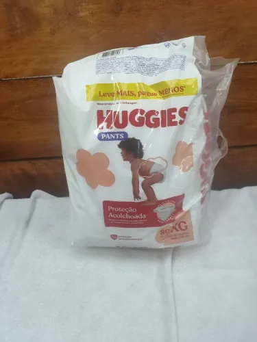 Fraldas Huggies pants xg 80 unidades 
