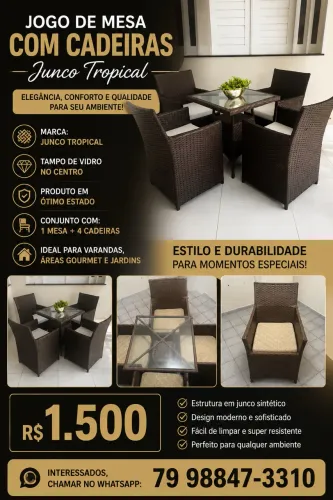 CONJUNTO MESA COM CADEIRAS