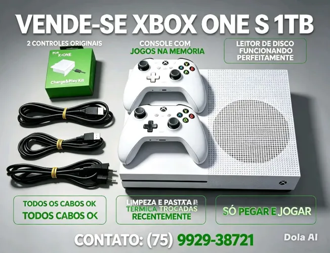 Vende-se Xbox one s 1Tb