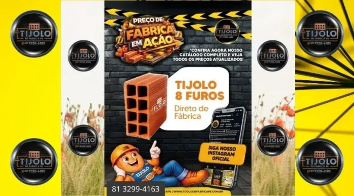 tijolo 8 furos orçamento sem compromisso 